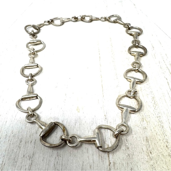 Sterling silver, vintage horsebit necklace - Picture 4 of 10